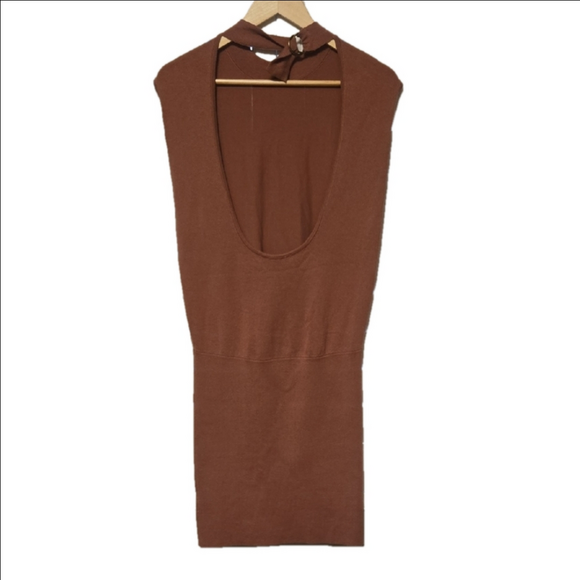 Free People Open Back Knit Dress Rose NWT - Picture 3 of 10